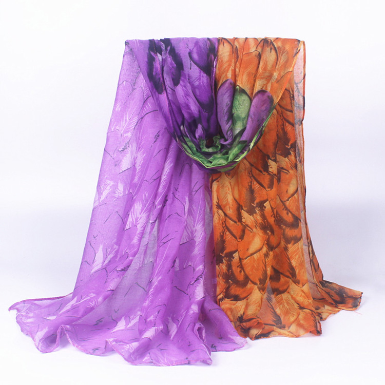 Viscose feather scarf wholesale