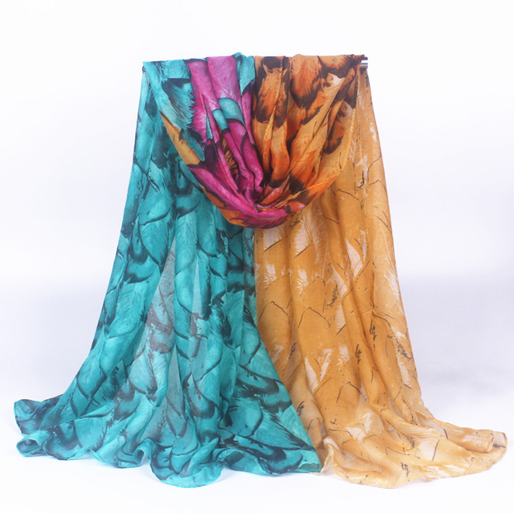 Viscose feather scarf wholesale