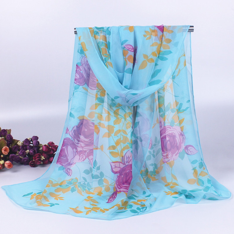 Women polyester chiffon scarf