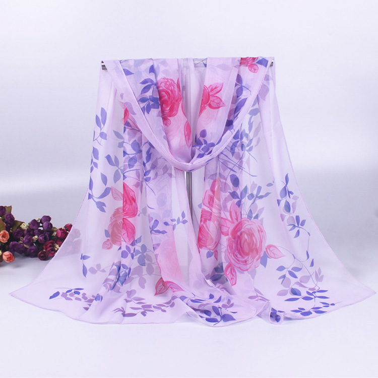 Women polyester chiffon scarf