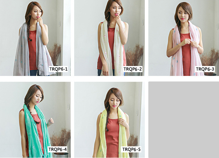 Wholesale silk and cotton scarf
