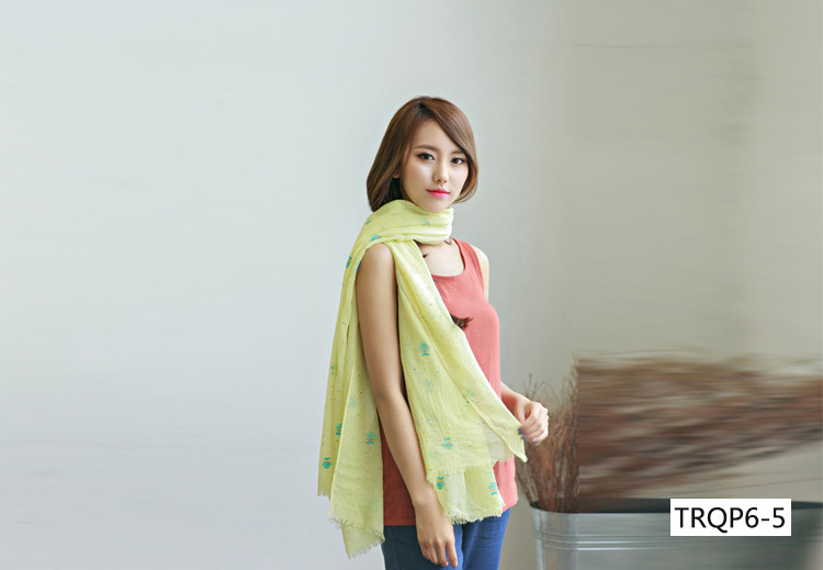 Wholesale silk and cotton scarf