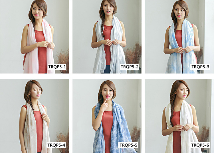 Wholesale silk cotton plain scarf