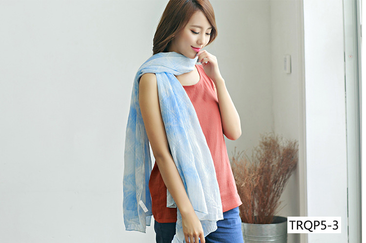 Wholesale silk cotton plain scarf