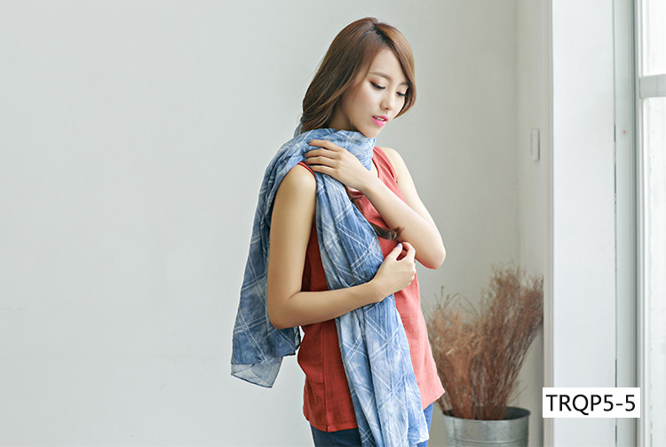 Wholesale silk cotton plain scarf