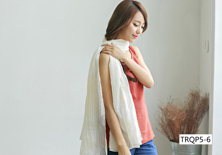 Wholesale silk cotton plain scarf