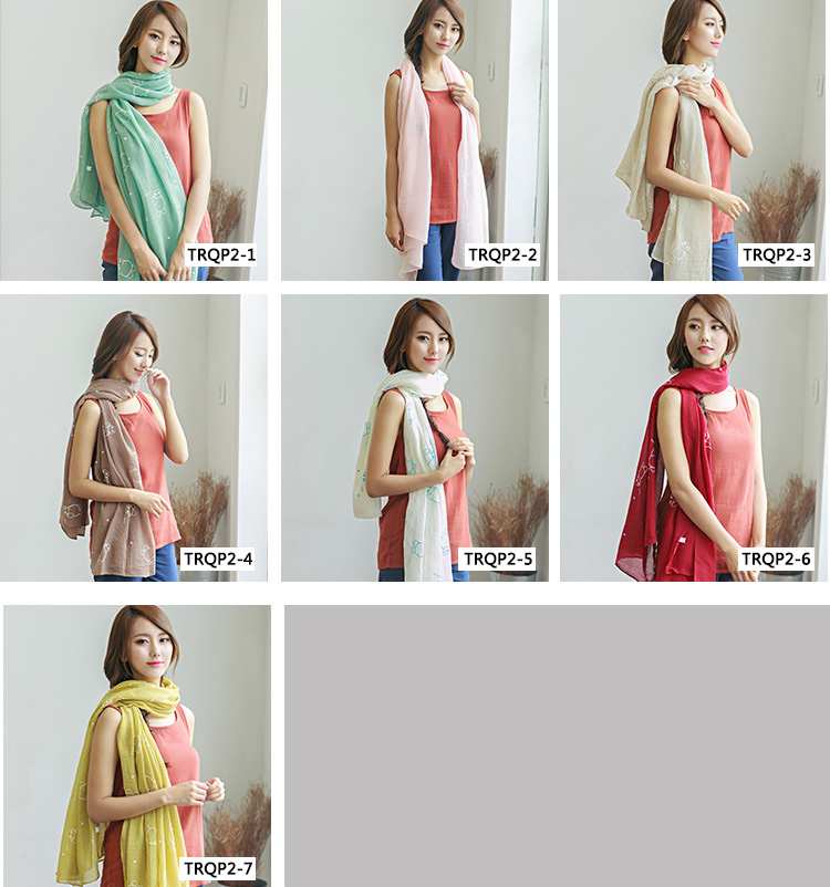 Wholesale cotton solid scarf