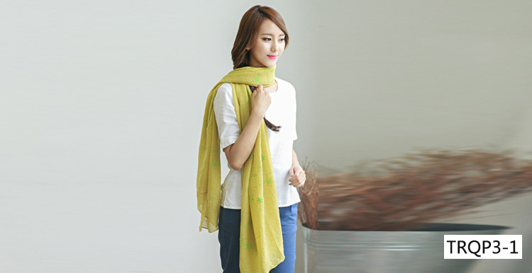 Wholesale silk cotton fabric scarf
