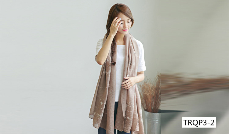 Wholesale silk cotton fabric scarf