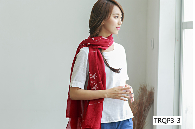 Wholesale silk cotton fabric scarf