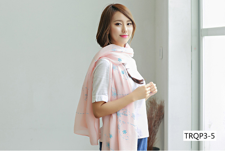 Wholesale silk cotton fabric scarf