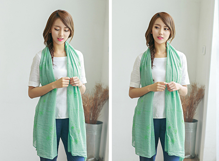 Wholesale silk cotton fabric scarf