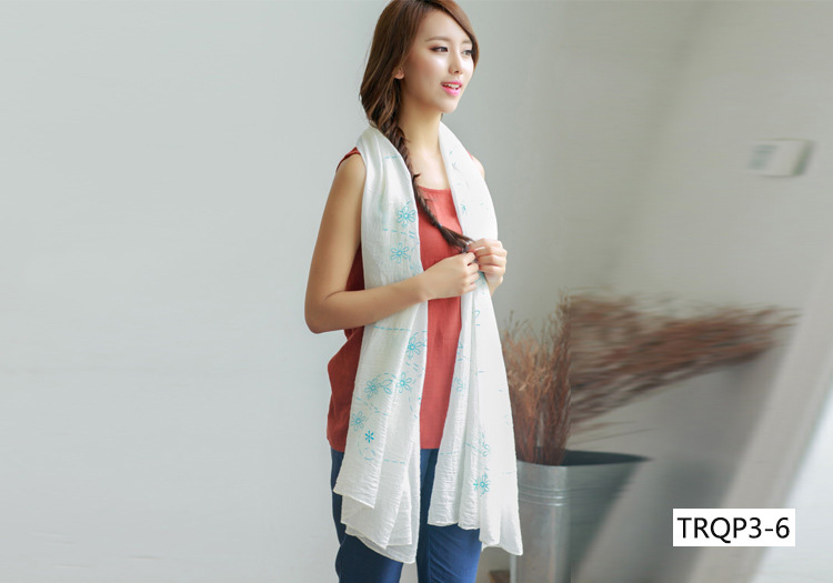 Wholesale silk cotton fabric scarf