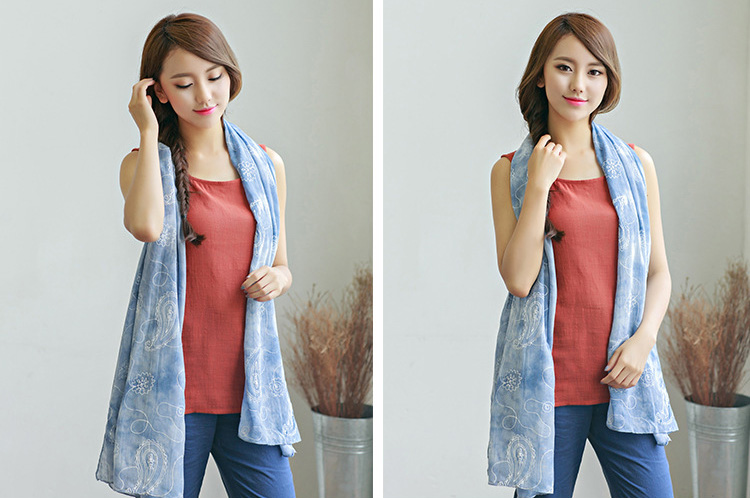 Women cotton fabric scarf wholesale