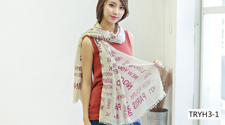 Wholesale cotton blend knitted scarf