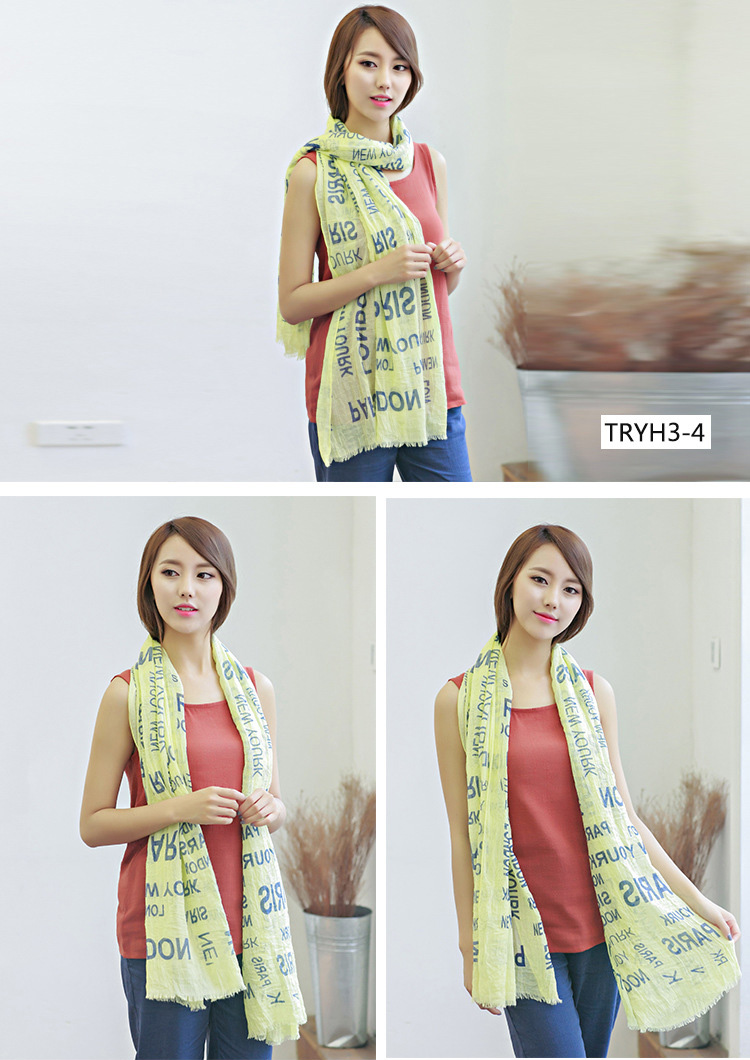 Wholesale cotton blend knitted scarf