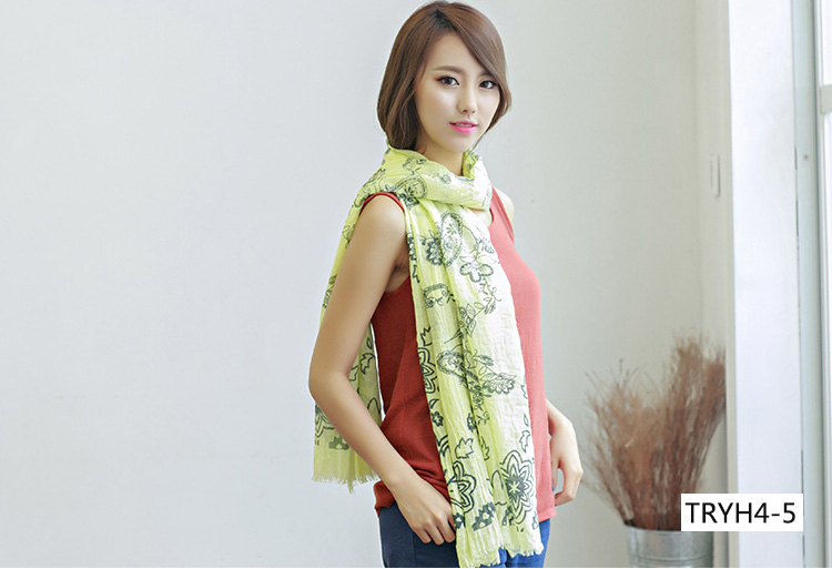 Wholesale cotton silk fabric scarf