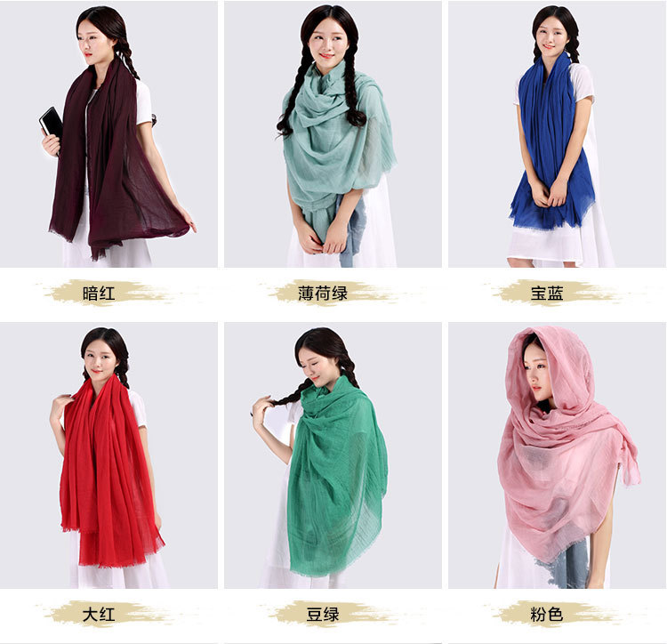 Wholesale cotton large scarf
