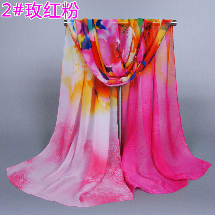 Wholesale purple chiffon scarf