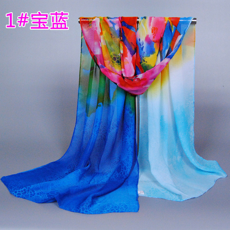 Wholesale purple chiffon scarf