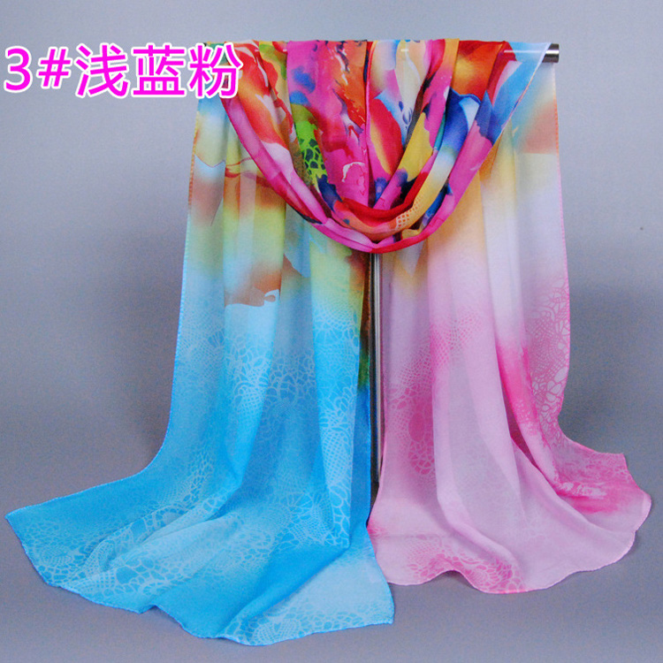 Wholesale purple chiffon scarf