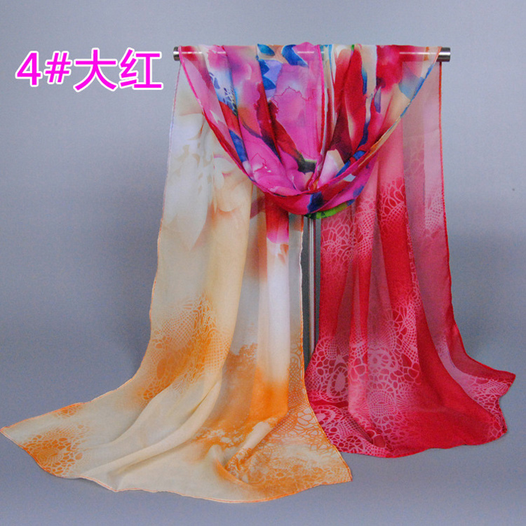 Wholesale purple chiffon scarf