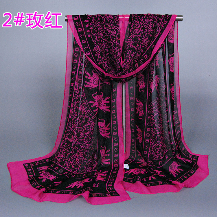 Wholesale red chiffon shawl