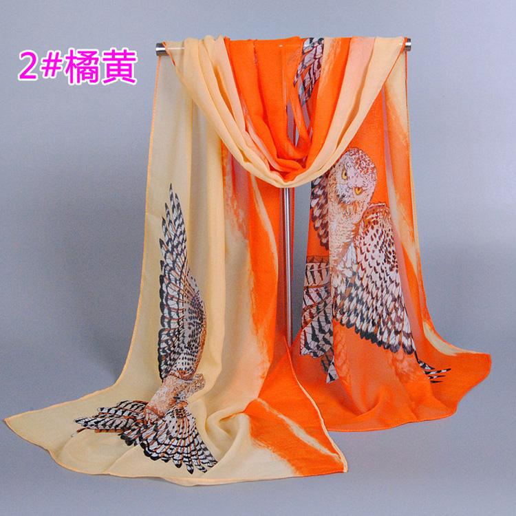 Owl chiffon scarf wholesale