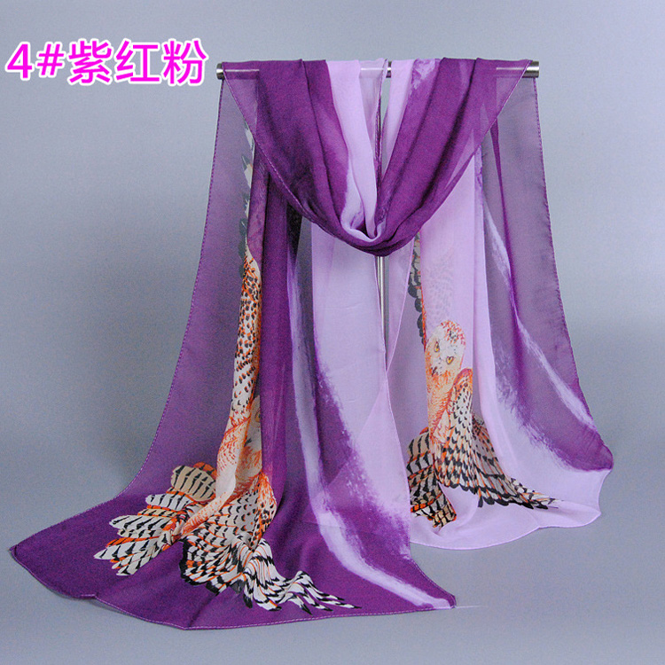 Owl chiffon scarf wholesale