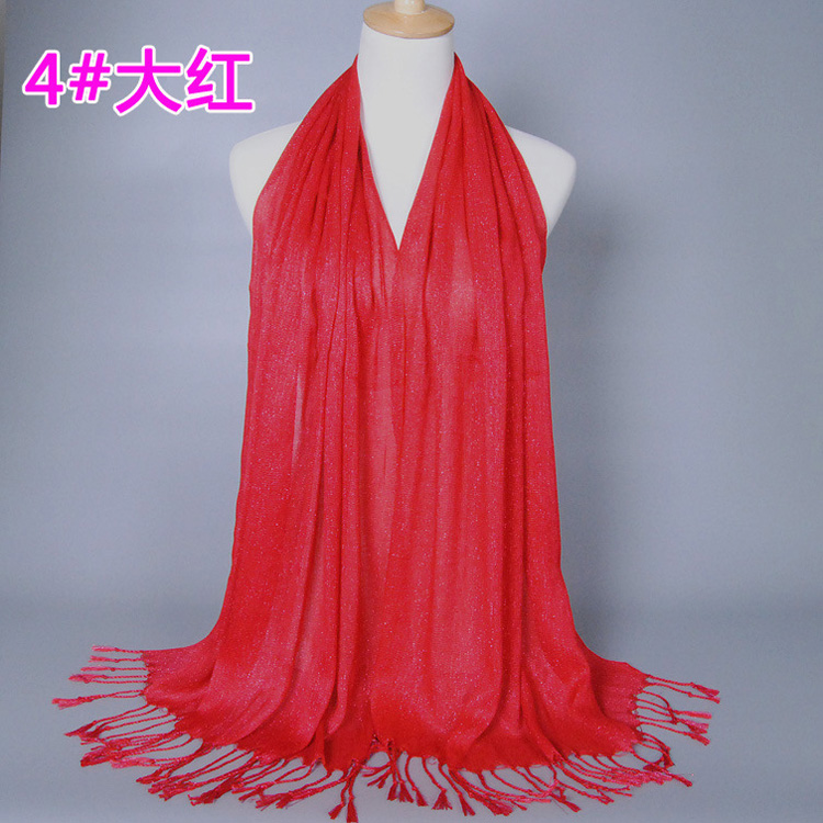 Wholesale cotton fringed scarf