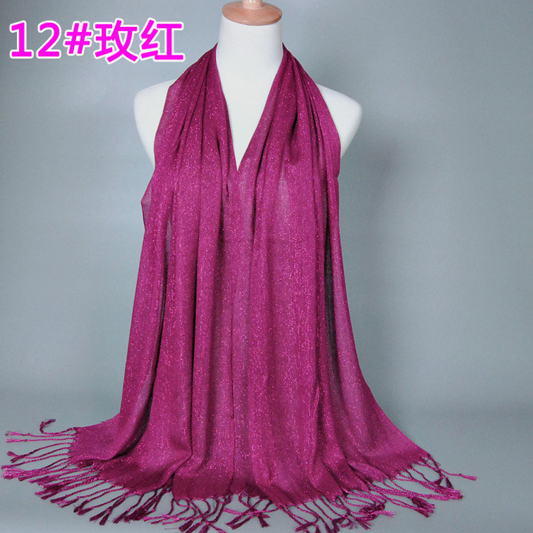 Wholesale cotton fringed scarf
