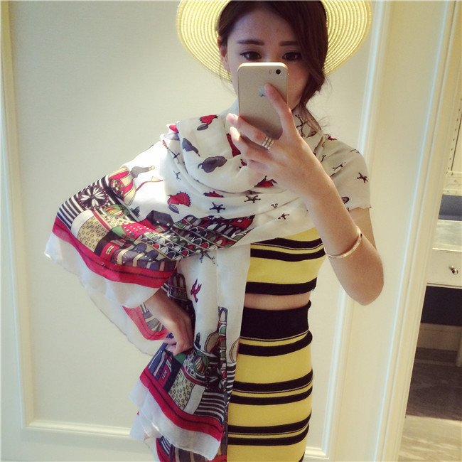Wholesale cotton cartoon scarf