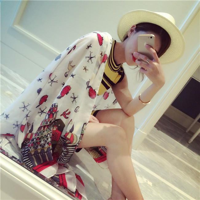 Wholesale cotton cartoon scarf
