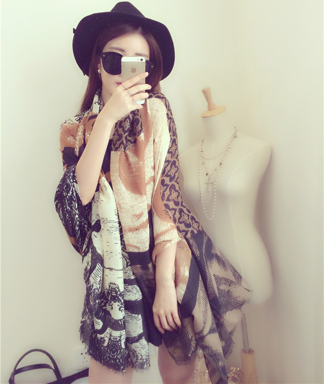 Digital printed twill scarf wholesale