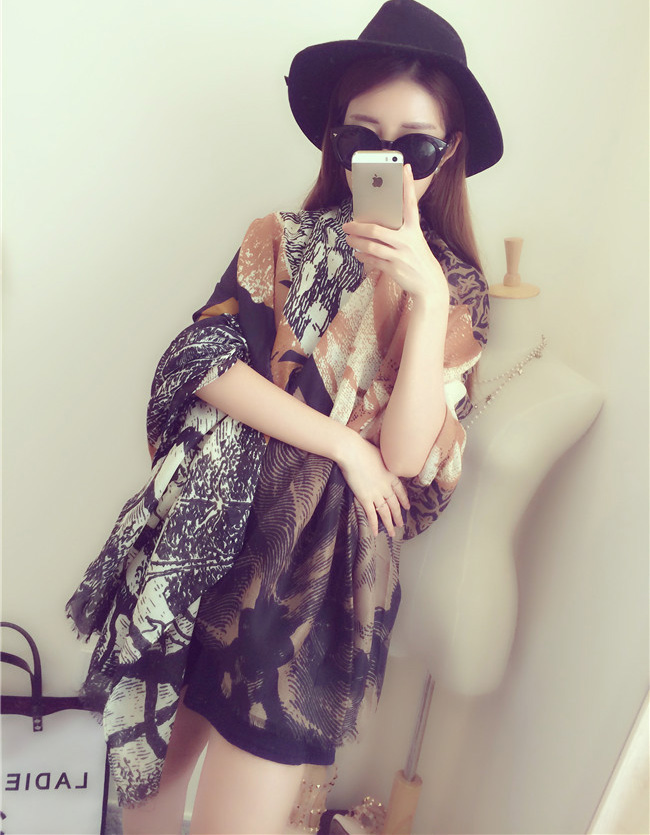 Digital printed twill scarf wholesale