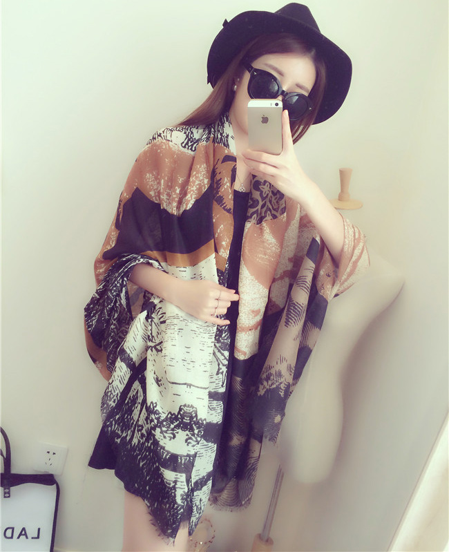 Digital printed twill scarf wholesale
