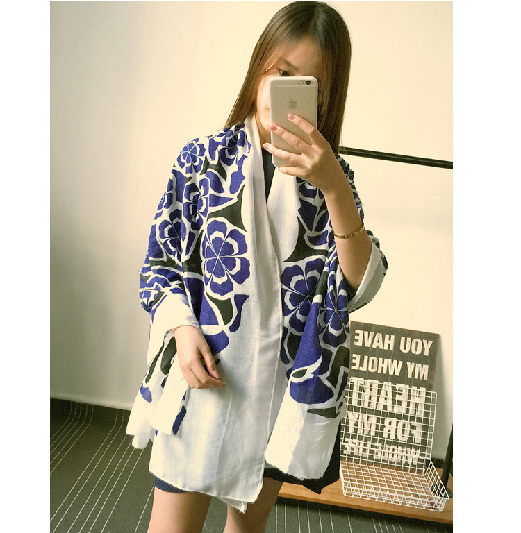 Wholesale white cotton scarf