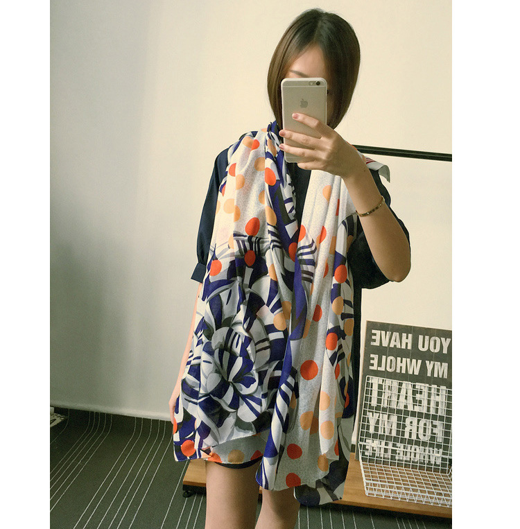 Wholesale cotton polka dot scarf