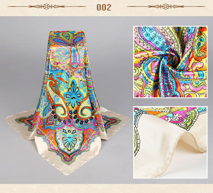 Fashion cashew flowers silk scarf