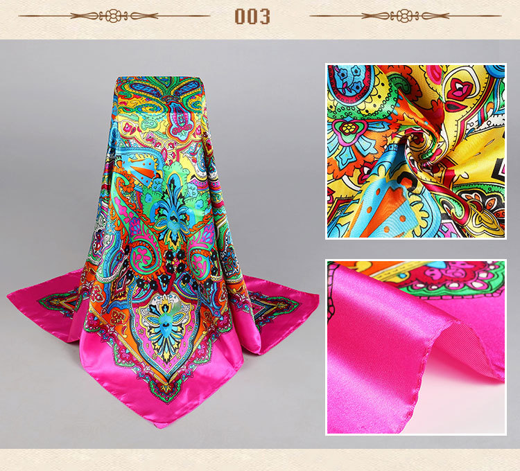 Fashion cashew flowers silk scarf