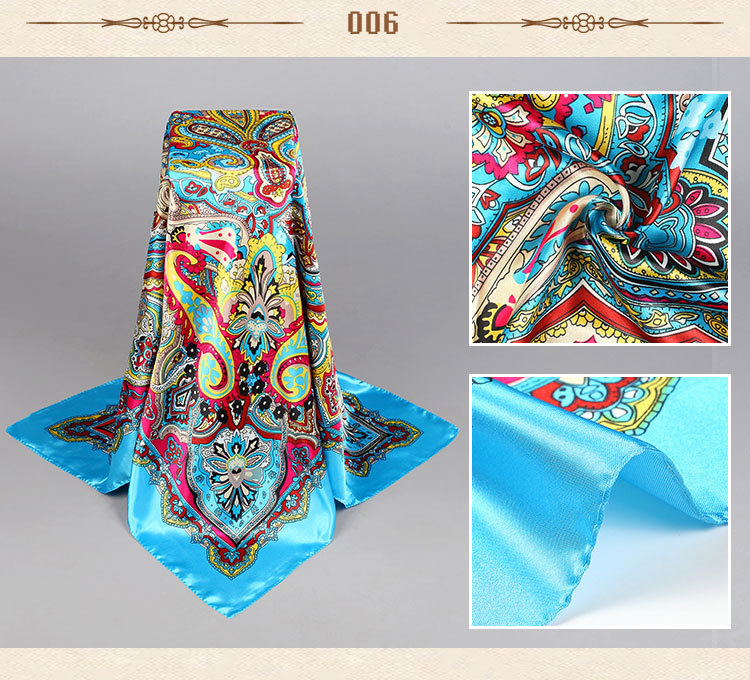 Fashion cashew flowers silk scarf