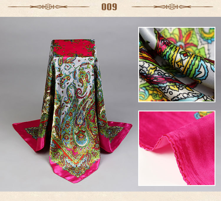 Fashion cashew flowers silk scarf