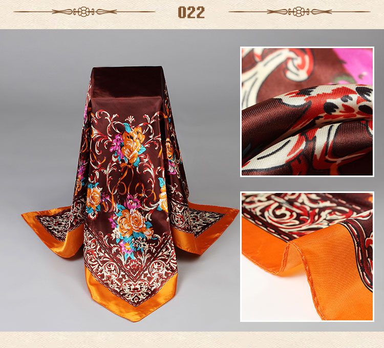 Fashion cashew flowers silk scarf