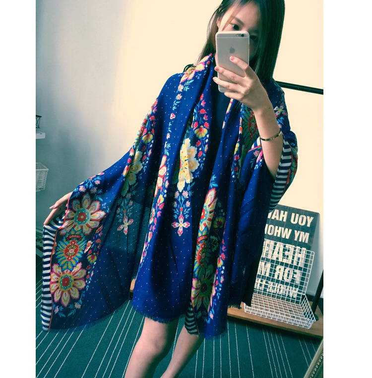 Wholesale cotton sunflower shawl