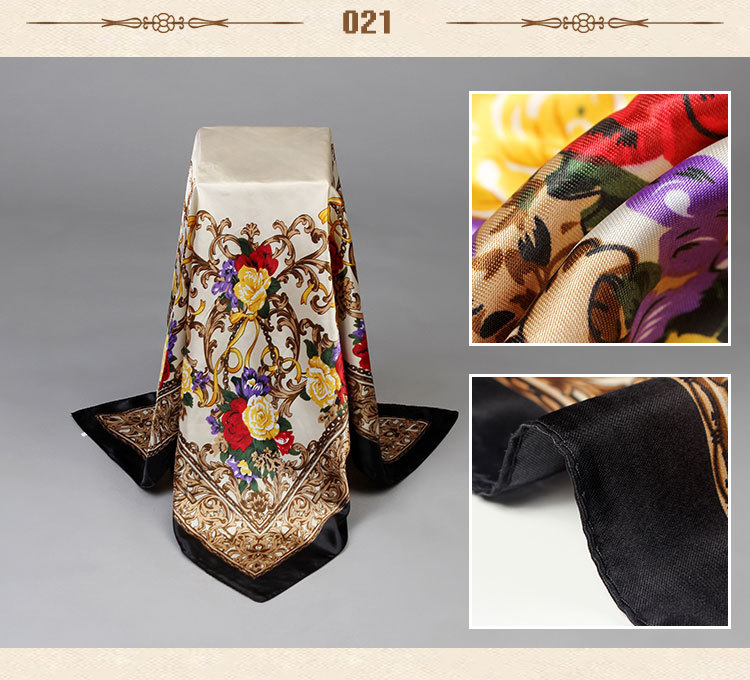 Fashion cashew flowers silk scarf