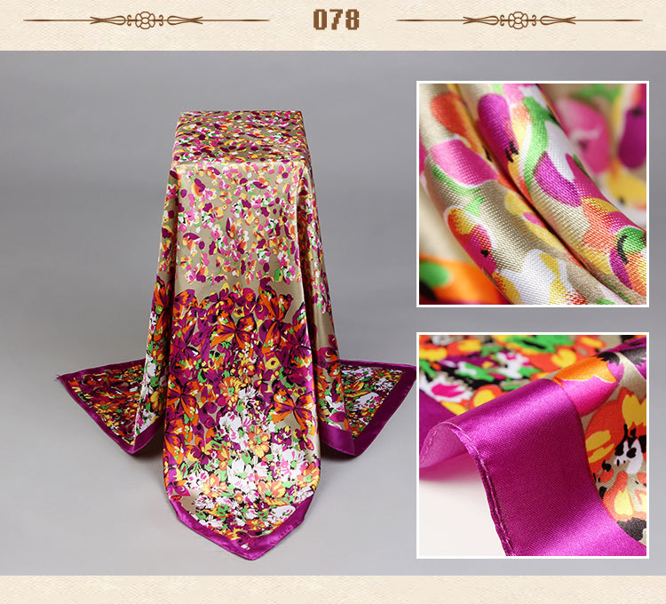 Wholesale silk small square scarves