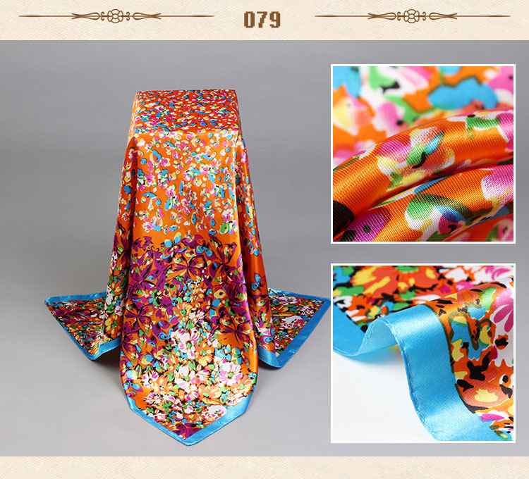 Wholesale silk small square scarves