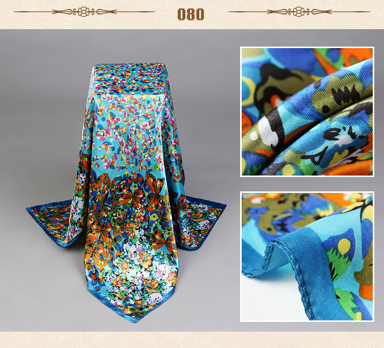 Wholesale silk small square scarves