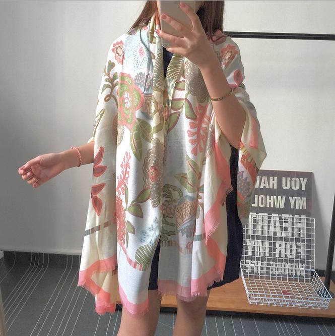 Wholesale fringed scarf cotton twill