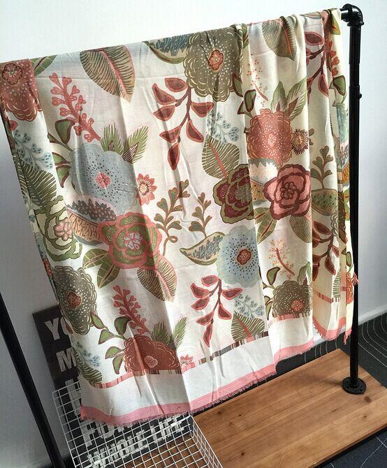 Wholesale fringed scarf cotton twill